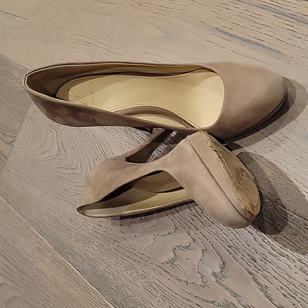 B Brian Atwood Pumps, Taupe, Sz 8.5